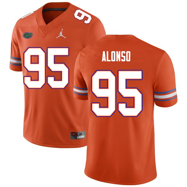 Men #95 Lucas Alonso Florida Gators College Football Jerseys Sale-Orange - Click Image to Close